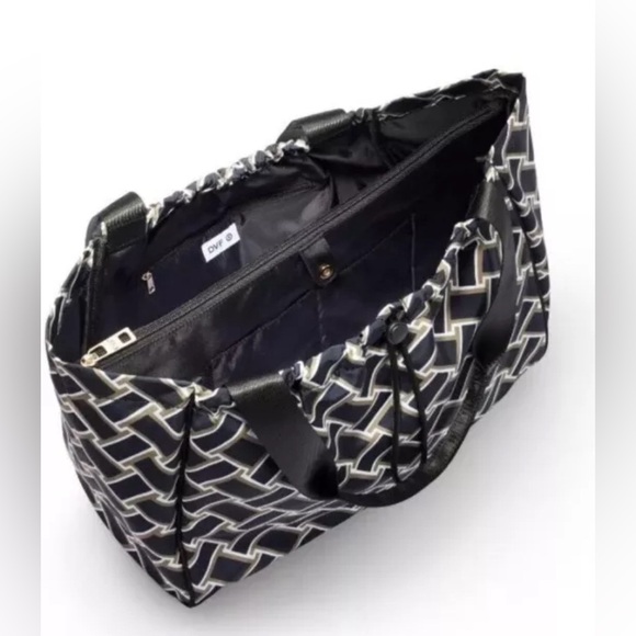 DVF for Target Vintage Weave Neutral Tote Bag Purse Diane von Furstenberg NWT - Picture 3 of 8